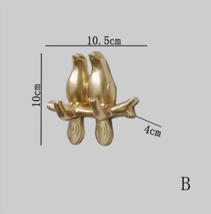 Patere Murale Résine Oiseaux